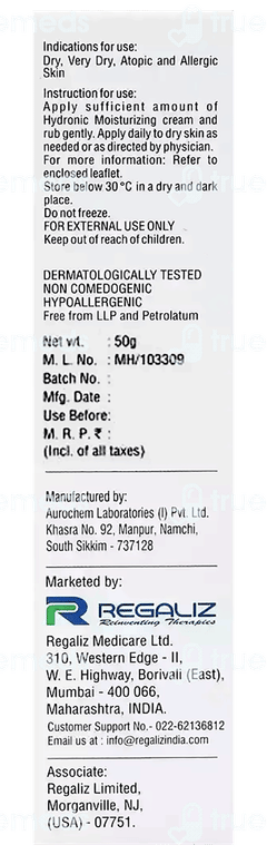 Hydronic Moisturizing Cream 50gm