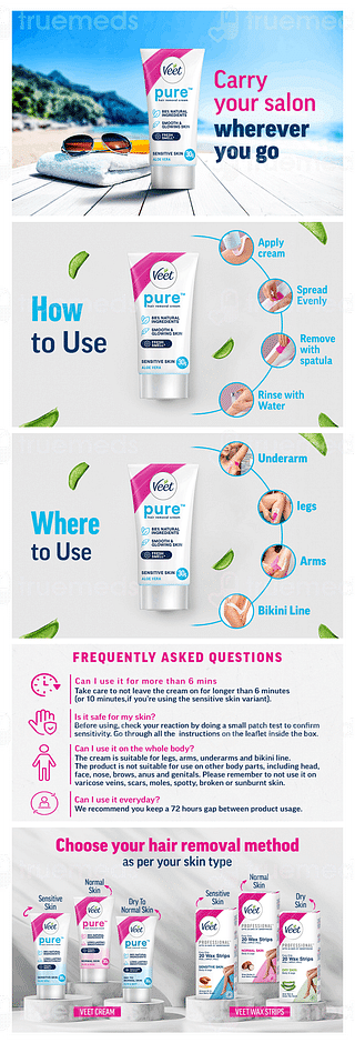 Veet Pure Sensitive Skin Hair Removal Cream 30gm