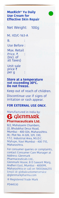 Maxrich Yu Daily Use Cream 100gm