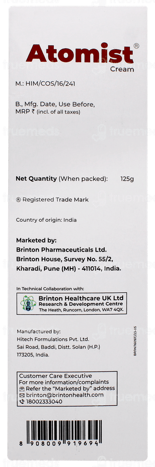 Atomist Cream 125gm