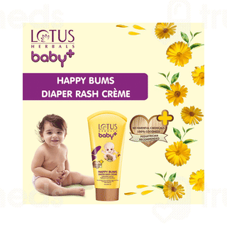 Lotus Herbals Baby+ Happy Bums Diaper Rash Creme 100 GM