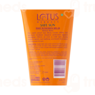 Lotus Herbals Safe Sun Spf 20 Sunscreen Cream 100gm
