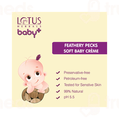Lotus Herbals Baby+ Feathery Pecks Soft Baby Creme 50 GM