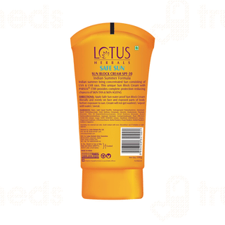 Lotus Herbals Safe Sun Block Spf 30 Cream 100 GM