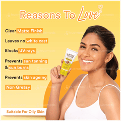 Lacto Calamine Kaolin Clay With Lemon Extracts Spf 50 Pa+++ Sunscreen 50gm