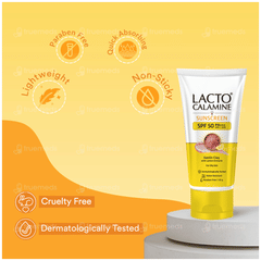 Lacto Calamine Kaolin Clay With Lemon Extracts Spf 50 Pa+++ Sunscreen 50gm