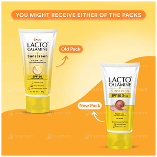 Lacto Calamine Kaolin Clay With Lemon Extracts Spf 50 Pa+++ Sunscreen 50gm