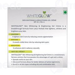 Lotus Herbals Whiteglow Skin Whitening And Brightening Gel Spf 25 Creme 40 GM