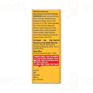 Fem Fair And Soft Gold Hair Removal Cream 60gm