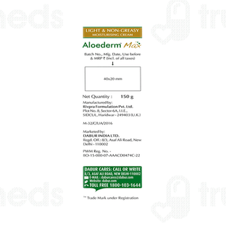 Aloederm Max Moisturising Cream 150 GM