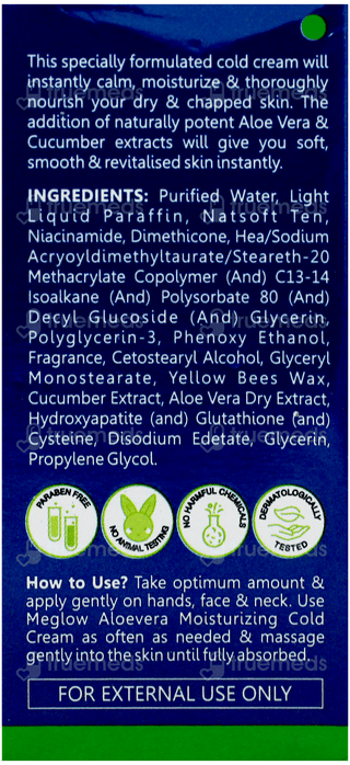 Meglow Aloe Vera Moisturizing Spf 15 Cold Cream 125Gm
