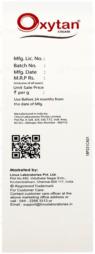 Oxytan Skin Brightening & Lightening Cream 50gm