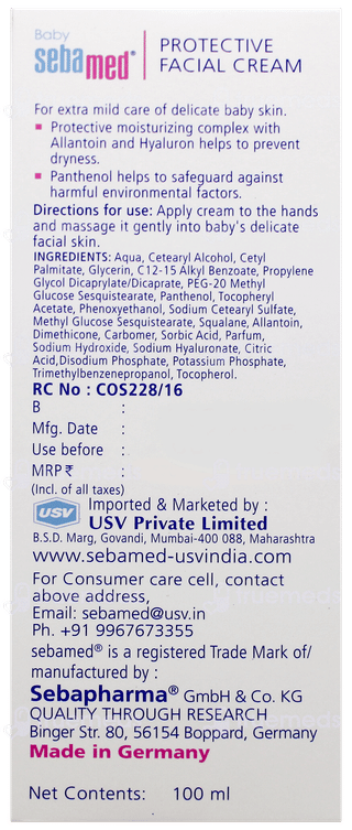 Sebamed Baby Protective Facial Cream 100Ml