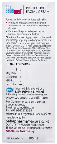 Sebamed Baby Protective Facial Cream 100ml