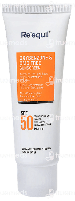 Reequil Oxybenzone And Omc Free Spf 50 Pa+++ Sunscreen 50gm