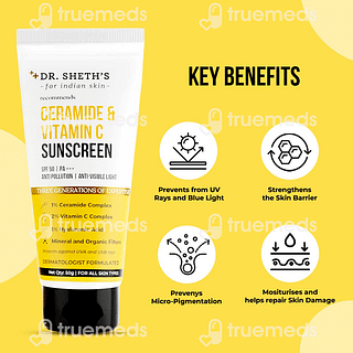 Dr Sheths Ceramide & Vitamin C Spf 50+ Pa+++ Sunscreen 50gm