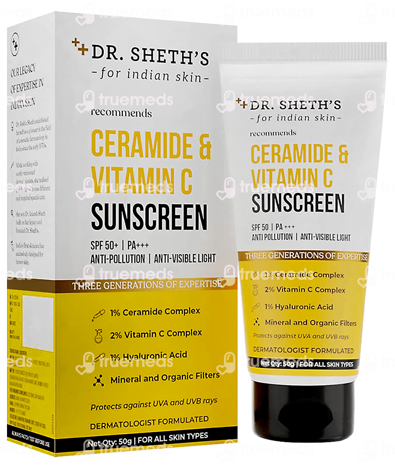Dr Sheths Ceramide And Vitamin C Sunscreen Cream 50 Gm Uses, Side