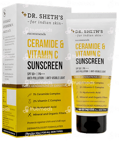 Dr Sheths Ceramide & Vitamin C Spf 50+ Pa+++ Sunscreen 50Gm
