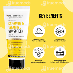 Dr Sheths Ceramide & Vitamin C Spf 50+ Pa+++ Sunscreen 50Gm
