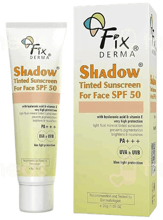 Fixderma Shadow Spf 50 Pa+++ Tinted Sunscreen 30Gm
