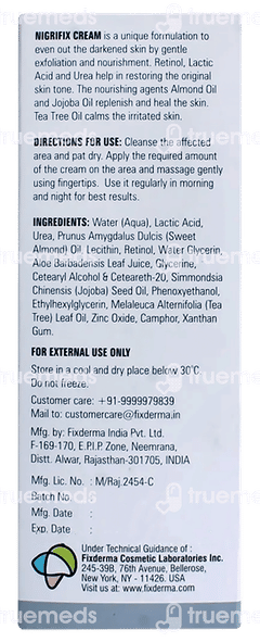 Fixderma Nigrifix Cream 100gm