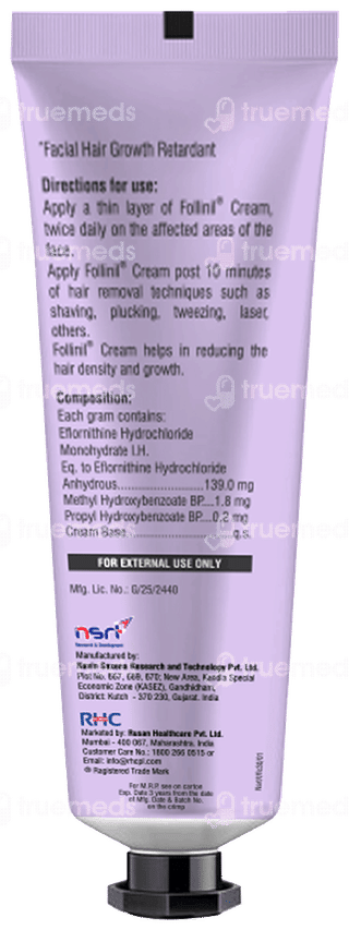 Follinil Facial Hair Retardant Cream 30gm