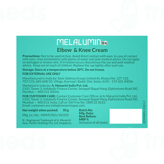 Melalumin Ek Elbow & Knee Cream 50gm
