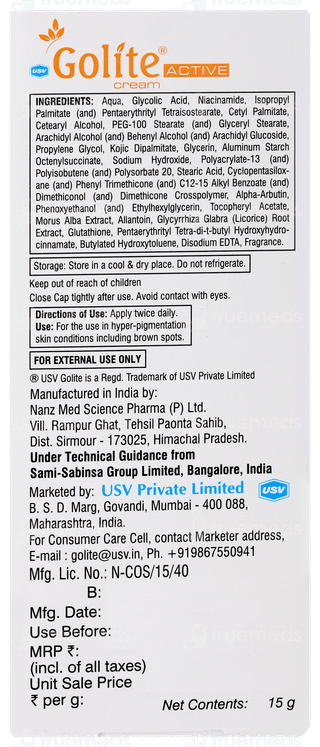 Golite Active Cream 15gm