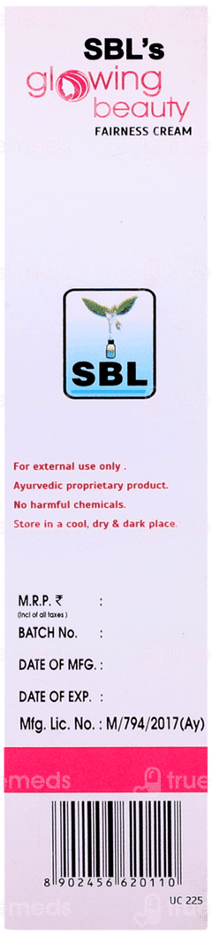 Sbl Glowing Beauty Fairness Cream 50gm