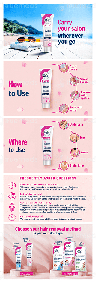 Veet Pure Normal Skin Hair Removal Cream 100gm