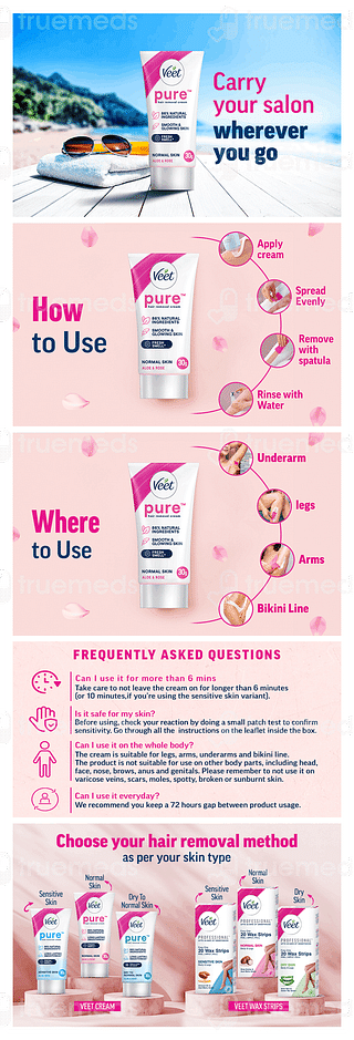 Veet Pure Normal Skin Hair Removal Cream 30gm