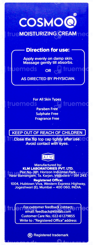 Cosmoq Moisturizing Cream 50gm