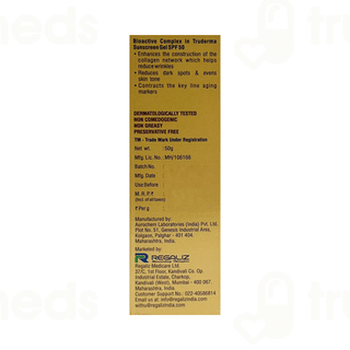 Regaliz Truderma Spf 50 Sunscreen Gel 50 GM