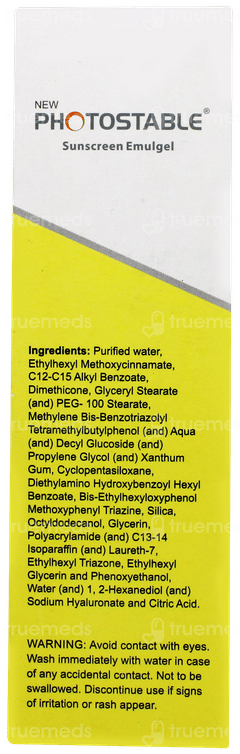 Bello Photostable New Spf 55+ Pa++++ Sunscreen Emulgel 50gm