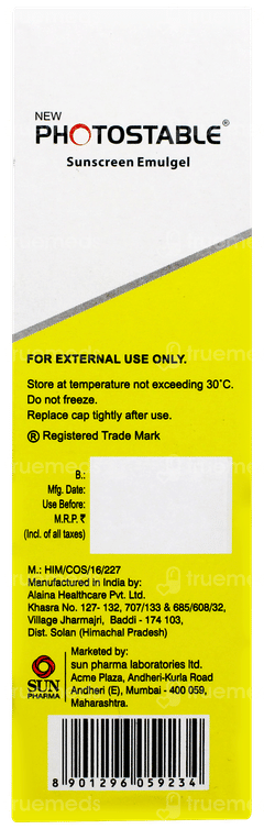 Bello Photostable New Spf 55+ Pa++++ Sunscreen Emulgel 50gm