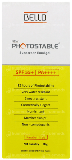 Bello Photostable New Spf 55+ Pa++++ Sunscreen Emulgel 50gm