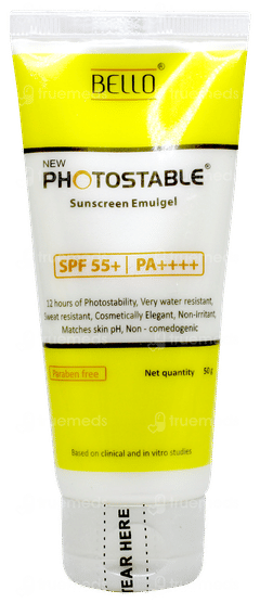 Bello Photostable New Spf 55+ Pa++++ Sunscreen Emulgel 50gm