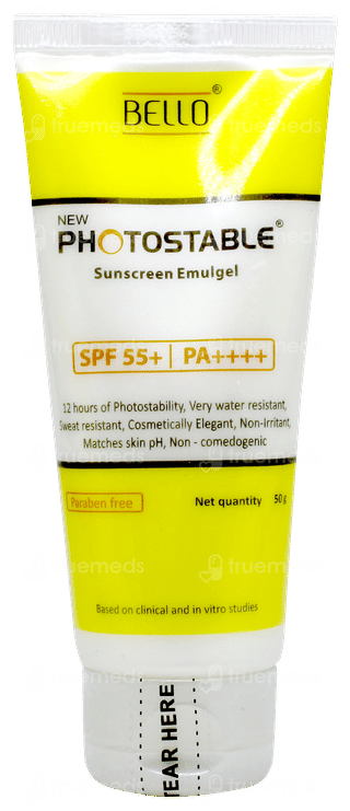 Bello Photostable New Spf 55+ Pa++++ Sunscreen Emulgel 50gm