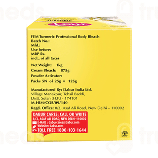 Fem Turmeric Professional Body Bleach Cream 1000 GM
