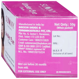 Baksons Sunny Herbals Under Eye Cream 50Gm