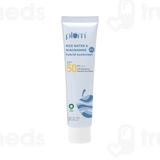Plum Rice Water & Niacinamide 2% Spf 50 Pa+++ Hybrid Sunscreen 15gm