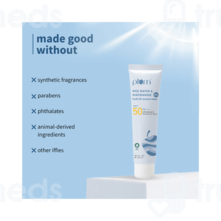 Plum Rice Water & Niacinamide 2% Spf 50 Pa+++ Hybrid Sunscreen 15gm