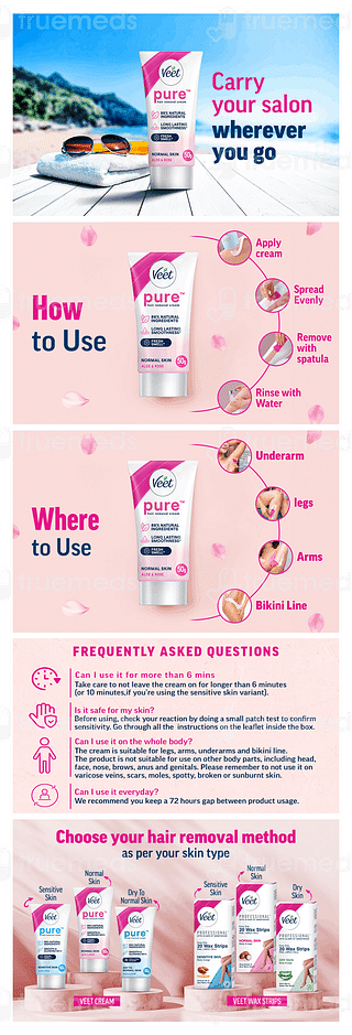 Veet Pure Hair Removal Normal Skin Cream 50gm