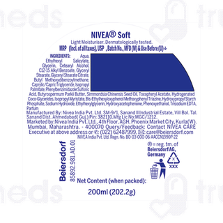 Nivea Soft Light Moisturising Cream 200ml