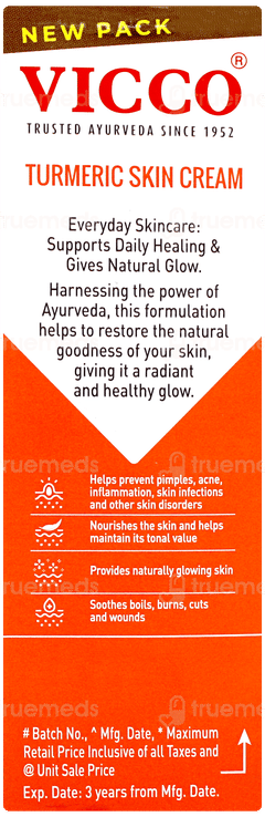 Vicco Turmeric With Sandalwood Oil Skin Cream 15gm