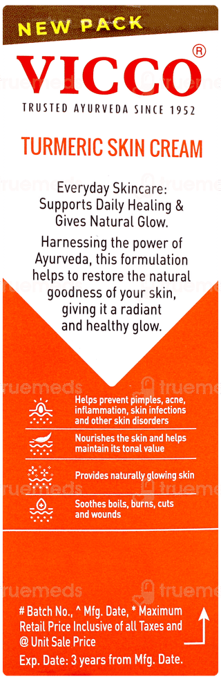 Vicco Turmeric With Sandalwood Oil Skin Cream 15gm
