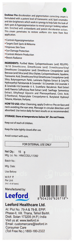 Enshiner Pro Cream 15 GM