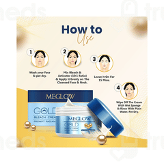 Meglow Gold Bleach Cream 50 GM