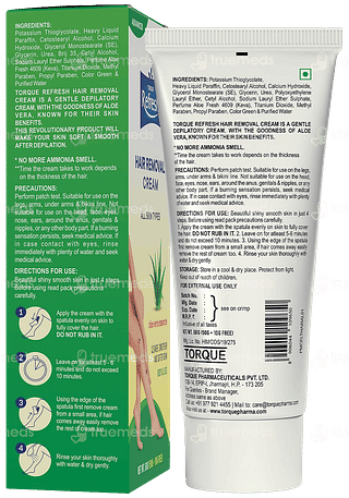 Torque Refresh Aloe Vera Essence Hair Removal Cream 60gm