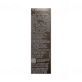 Cuticolor Quick Dark Brown 3 Hair Color Cream 60 GM